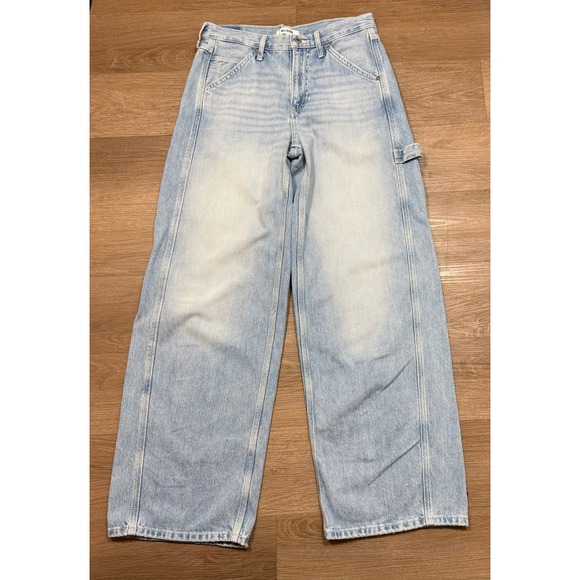 RE/DONE Painter Jean Women 24 Light Wash Excellent Wide Leg Carpenter Utility - Picture 4 of 12